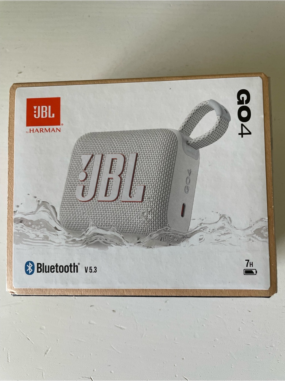 JBL GO4 Portable Bluetooth Speaker - Light Gray/White